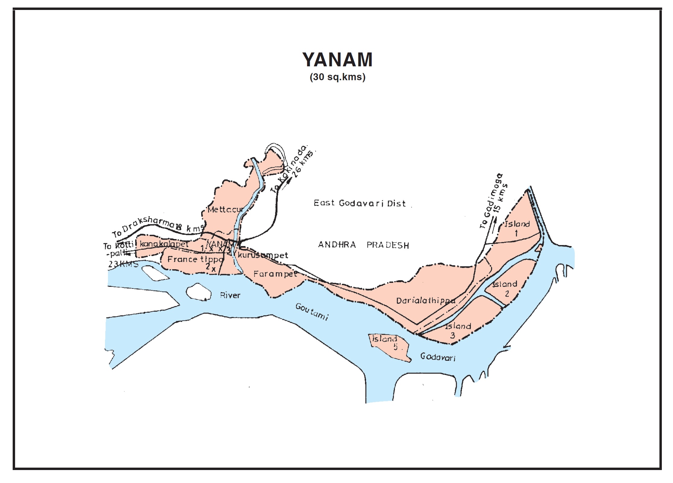 Click to Zoom Yanam Sub-Taluk Map